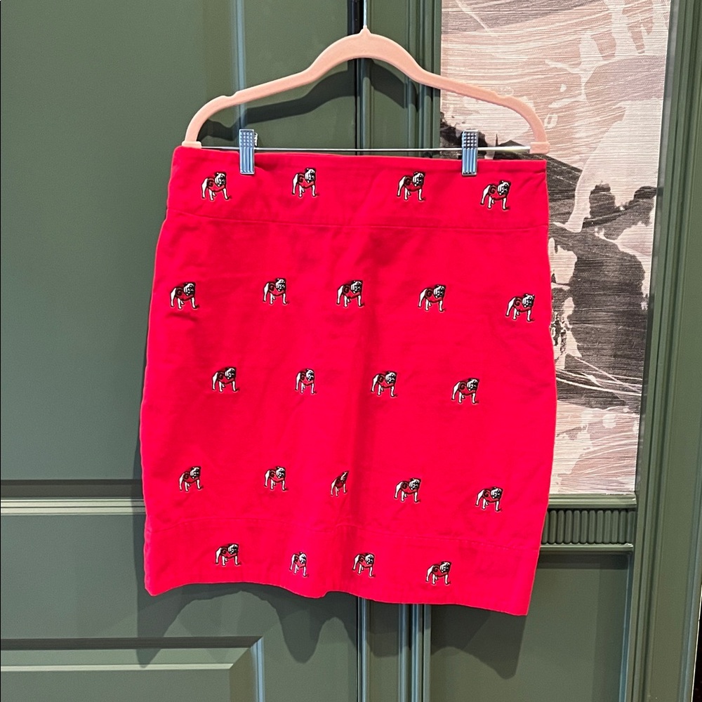 UGA Red Embroidered Skirt